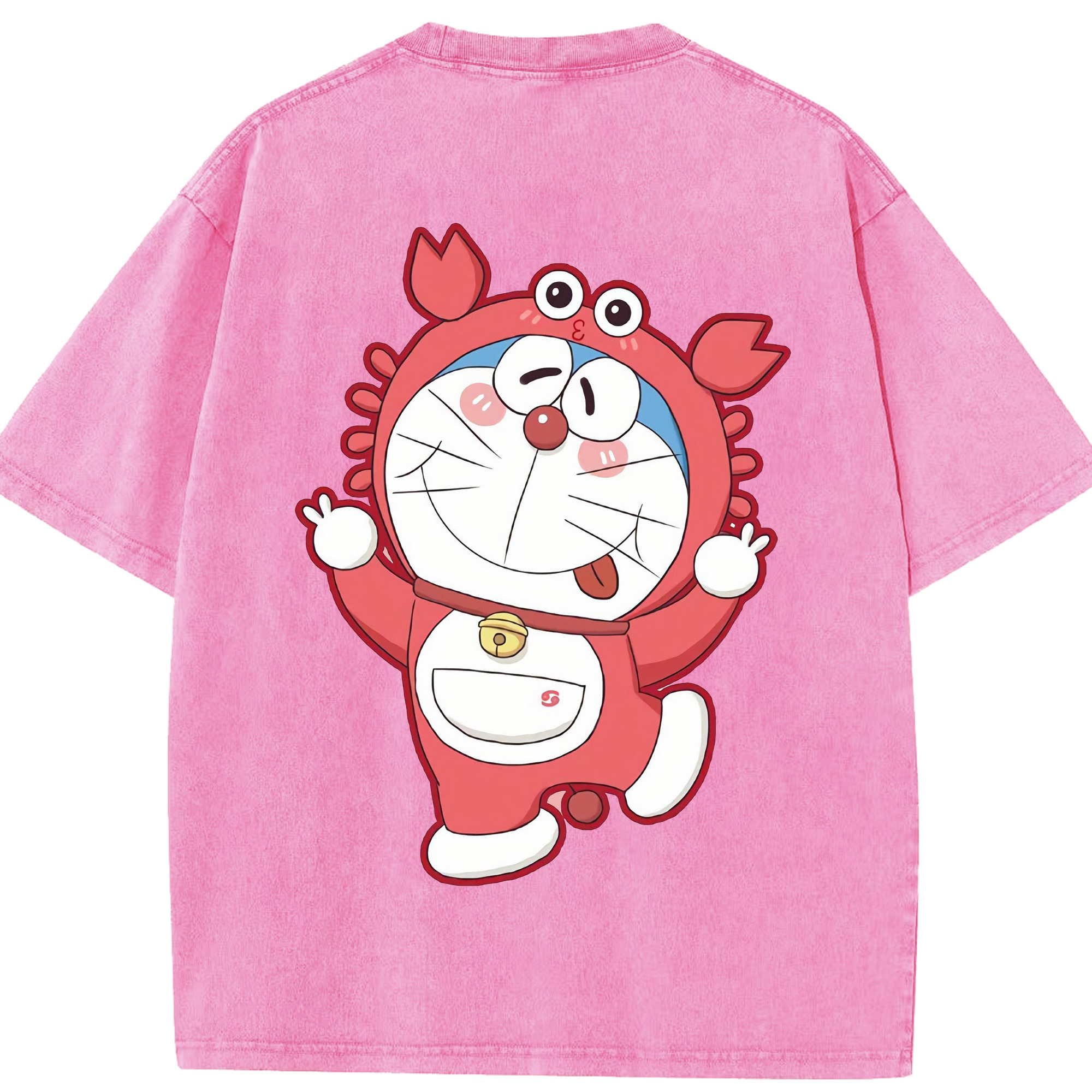 （画像用） ドラえもん Doraemon 綿100% ヴィンテージ風 半袖Tシャツ（背面プリント）
